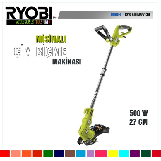 Ryobi Misinalı Çim biçme Makinası 500W 27 Cm (RLT5127)