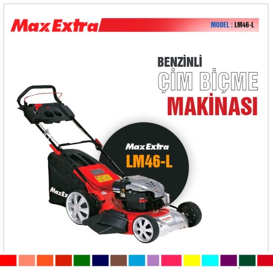 Max Extra 139cc 46cm Benzinli Çim Biçme Makinası (LM46-L)