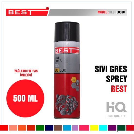 Best Lu500 (500ML) Sıvı Gress Sprey (Yağlayıcı ve Pas Önleyici)